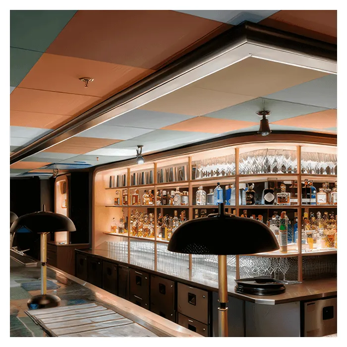 Подвесные потолки Рокфон Колорол А15/24 с панелями размерами 600x600 и 1200x600 мм