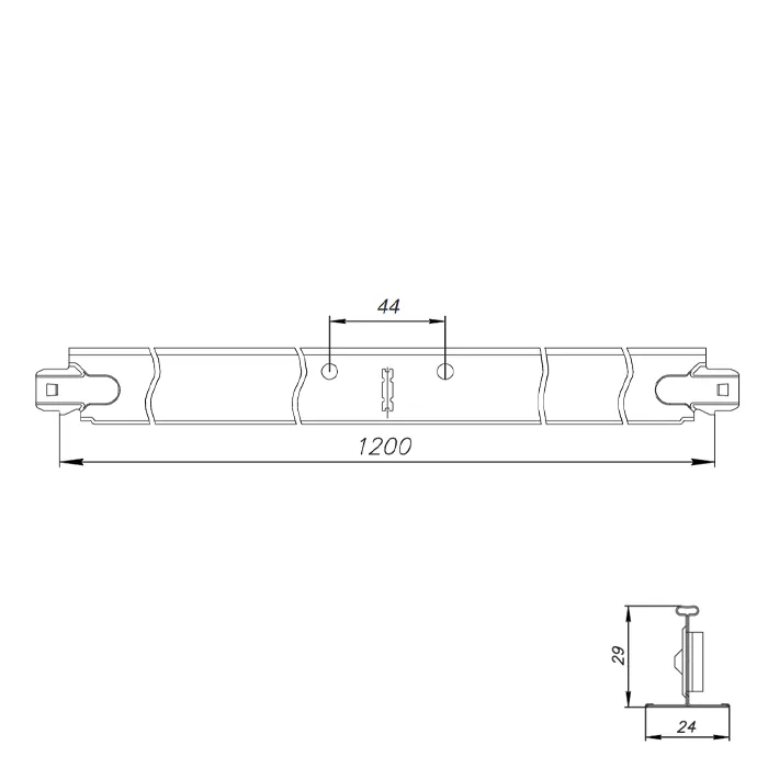 Подвесная система Албес T-24 ЭКОНОМ белый матовый L=1,2м