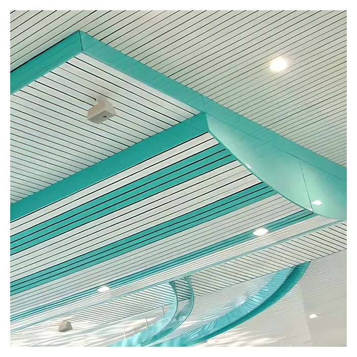 Реечный потолок итальянского дизайна с открытыми стыками А100А